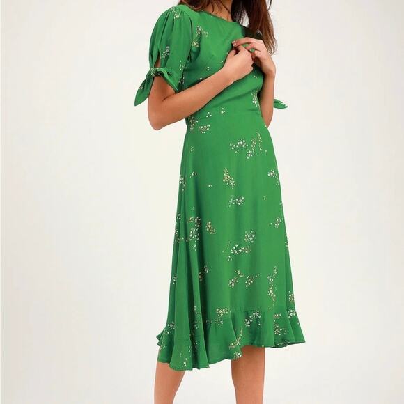 Faithfull the Brand Emilia Green Floral Print
Midi Dress Size 2 - Picture 11 of 13